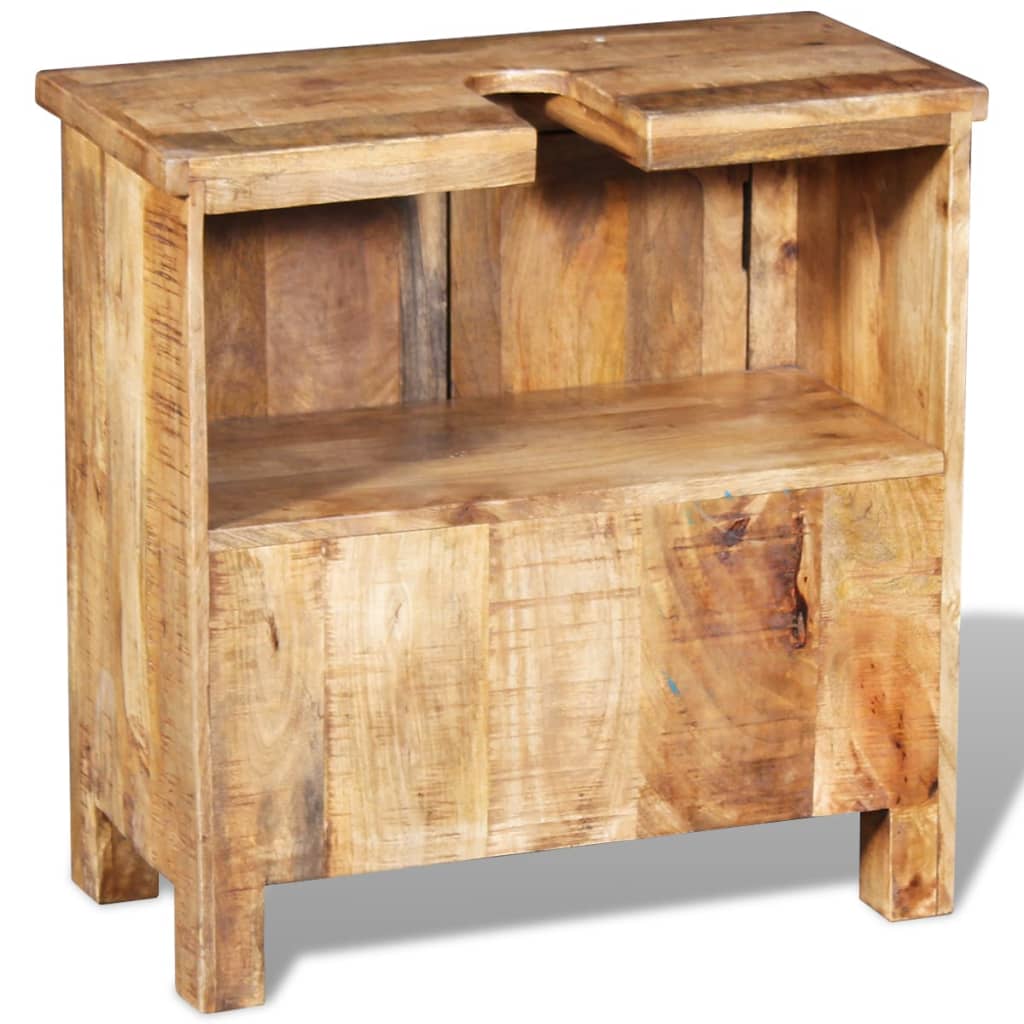 Bathroom Vanity Cabinet with Mirror Solid Mango Wood- Bathroom Furniture Sets - HomeShopIreland - Home Shop Ireland - Bathroom Furniture Sets - Bathroom Vanity Cabinet with Mirror Solid Mango Wood