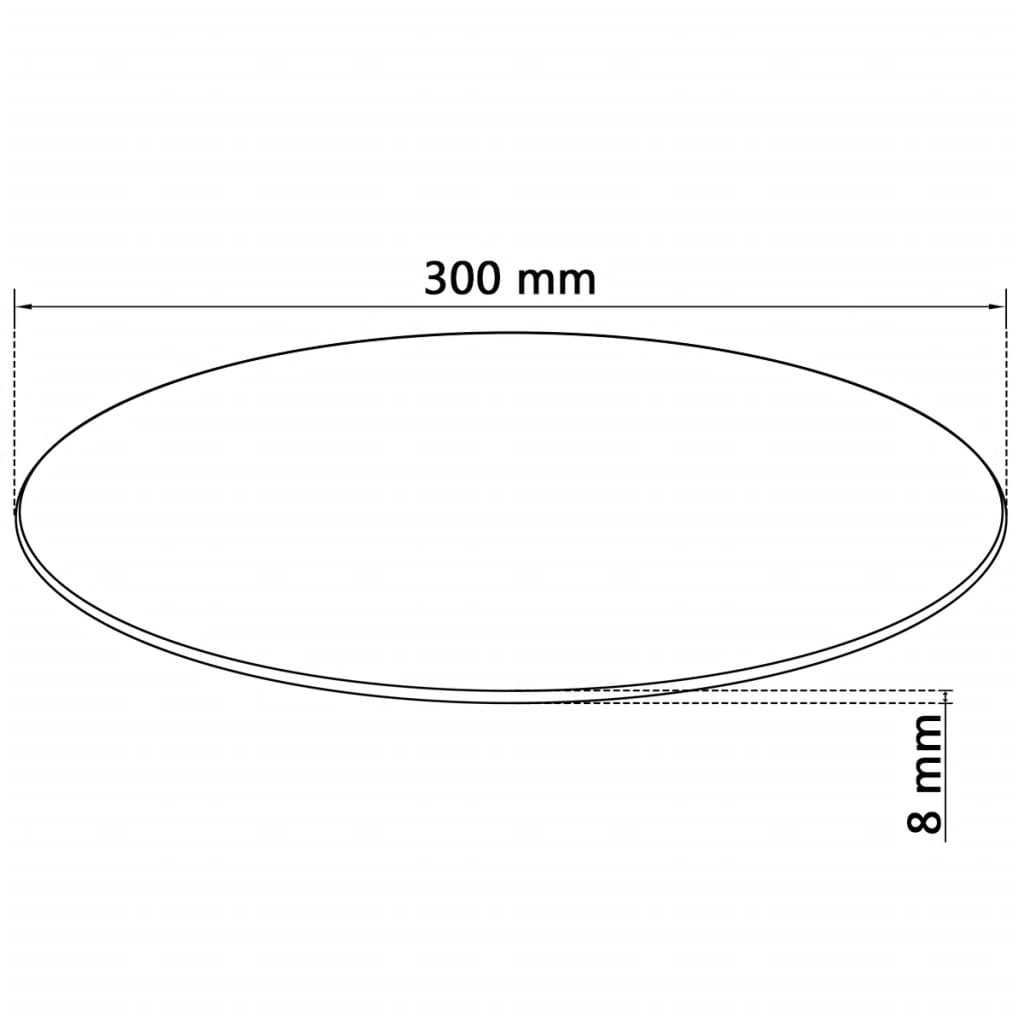 Table Top Tempered Glass Round 300 mm- Table Tops - HomeShopIreland - Home Shop Ireland - Table Tops - Table Top Tempered Glass Round 300 mm