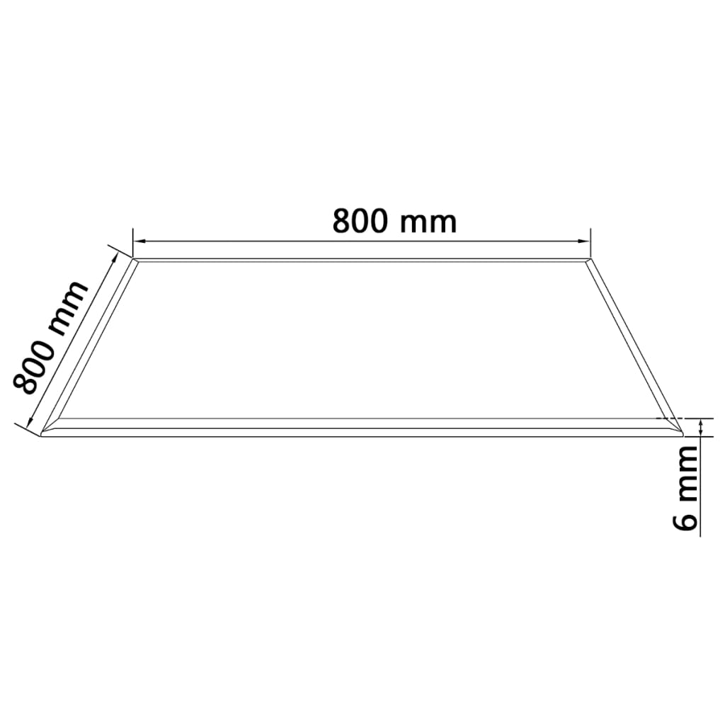 Table Top Tempered Glass Square 800x800 mm- Table Tops - HomeShopIreland - Home Shop Ireland - Table Tops - Table Top Tempered Glass Square 800x800 mm