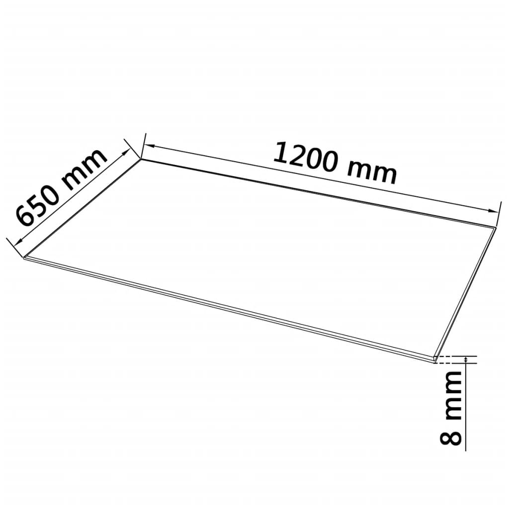 Table Top Tempered Glass Rectangular 1200x650 mm- Table Tops - HomeShopIreland - Home Shop Ireland - Table Tops - Table Top Tempered Glass Rectangular 1200x650 mm