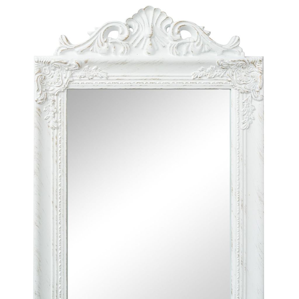 Free-Standing Mirror Baroque Style 160x40 cm White- Mirrors - HomeShopIreland - Home Shop Ireland - Mirrors - Free-Standing Mirror Baroque Style 160x40 cm White