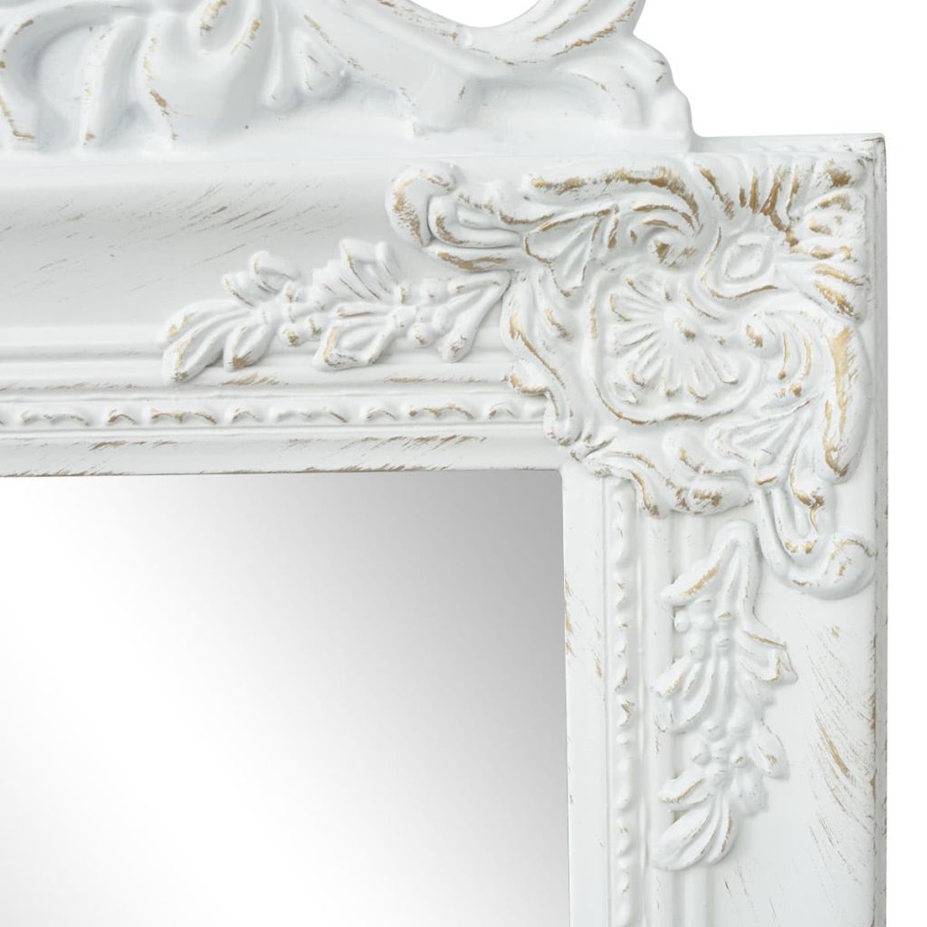 Free-Standing Mirror Baroque Style 160x40 cm White- Mirrors - HomeShopIreland - Home Shop Ireland - Mirrors - Free-Standing Mirror Baroque Style 160x40 cm White