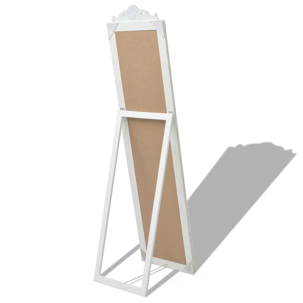 Free-Standing Mirror Baroque Style 160x40 cm White- Mirrors - HomeShopIreland - Home Shop Ireland - Mirrors - Free-Standing Mirror Baroque Style 160x40 cm White