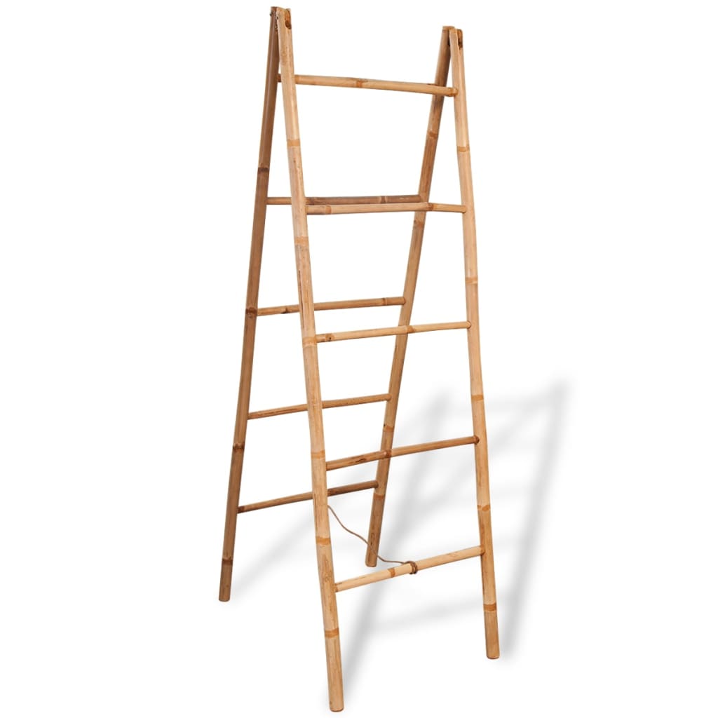 Double Towel Ladder with 5 Rungs Bamboo 50x160 cm- Towel Racks & Holders - HomeShopIreland - Home Shop Ireland - Towel Racks & Holders - Double Towel Ladder with 5 Rungs Bamboo 50x160 cm