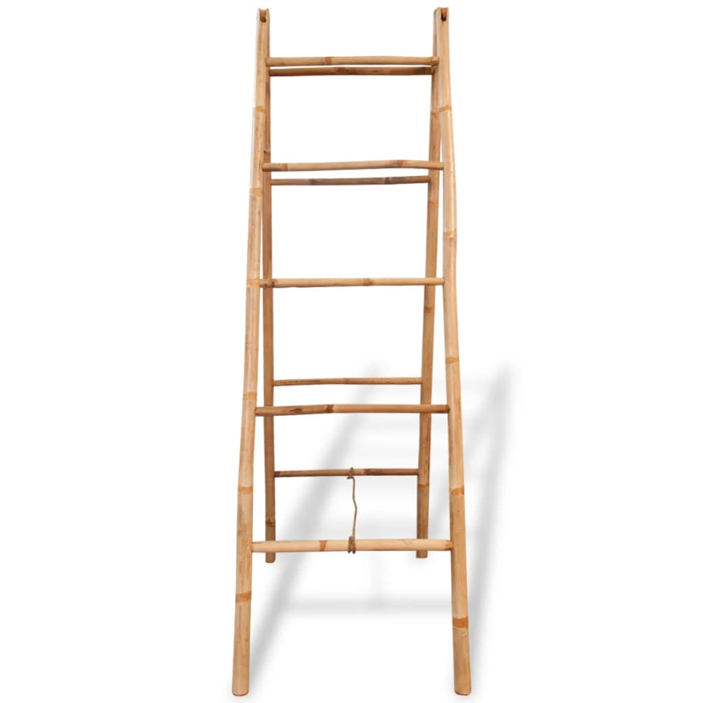 Double Towel Ladder with 5 Rungs Bamboo 50x160 cm- Towel Racks & Holders - HomeShopIreland - Home Shop Ireland - Towel Racks & Holders - Double Towel Ladder with 5 Rungs Bamboo 50x160 cm