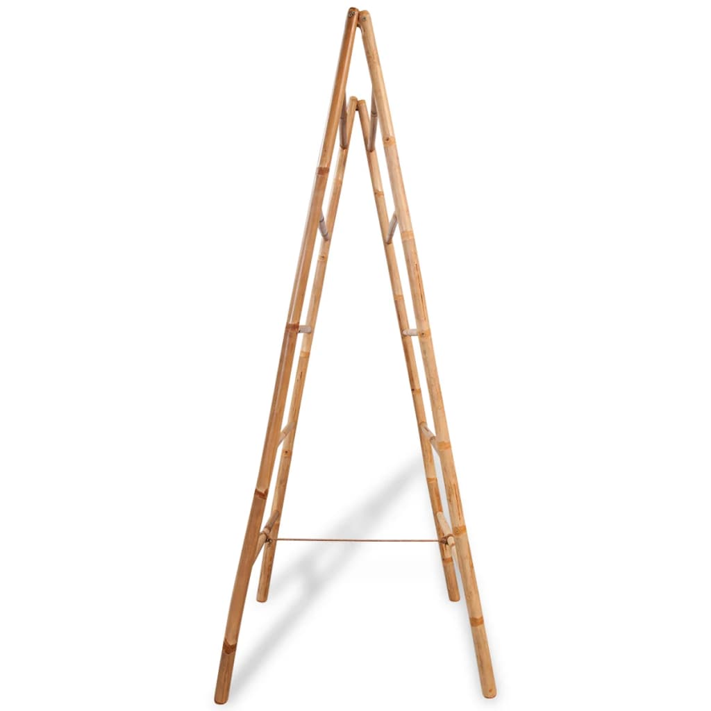 Double Towel Ladder with 5 Rungs Bamboo 50x160 cm- Towel Racks & Holders - HomeShopIreland - Home Shop Ireland - Towel Racks & Holders - Double Towel Ladder with 5 Rungs Bamboo 50x160 cm
