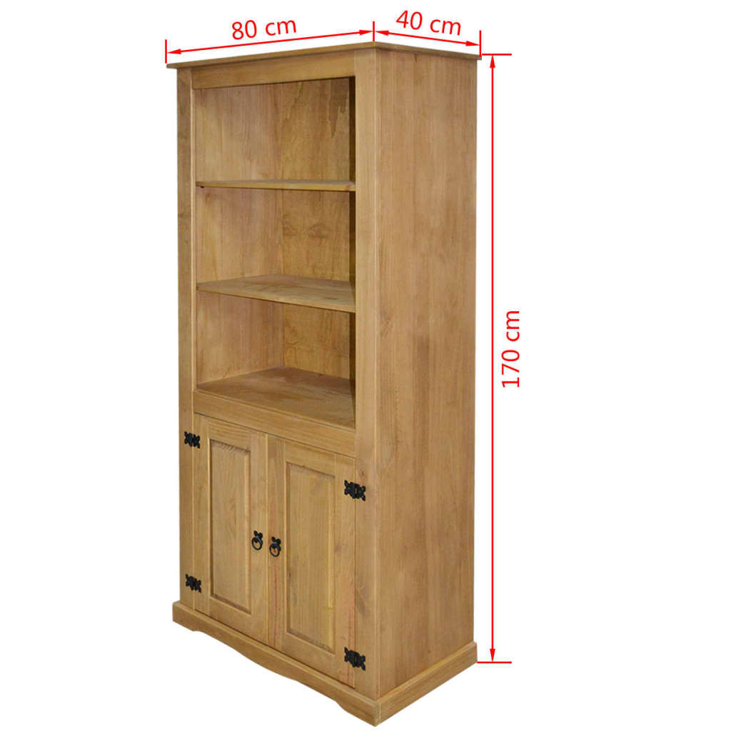 Cupboard Mexican Pine Corona Range 80x40x170 cm- Storage Cabinets & Lockers - HomeShopIreland - Home Shop Ireland - Storage Cabinets & Lockers - Cupboard Mexican Pine Corona Range 80x40x170 cm