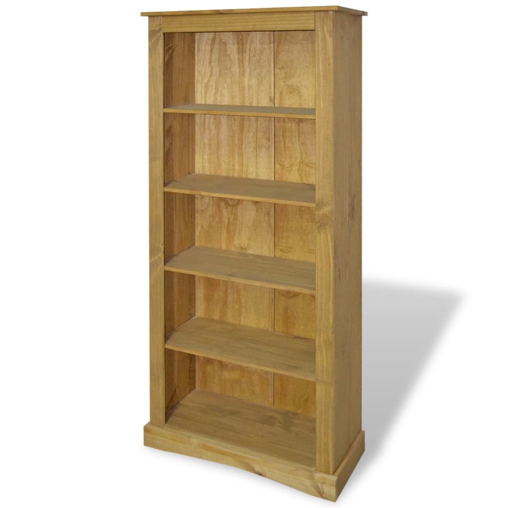 5-Tier Bookcase Mexican Pine Corona Range 81x29x170 cm- Bookcases & Standing Shelves - HomeShopIreland - Home Shop Ireland - Bookcases & Standing Shelves - 5-Tier Bookcase Mexican Pine Corona Range 81x29x170 cm