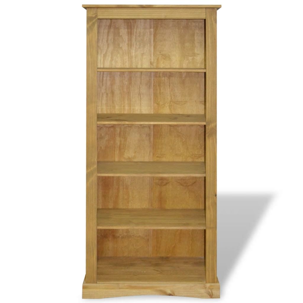 5-Tier Bookcase Mexican Pine Corona Range 81x29x170 cm- Bookcases & Standing Shelves - HomeShopIreland - Home Shop Ireland - Bookcases & Standing Shelves - 5-Tier Bookcase Mexican Pine Corona Range 81x29x170 cm