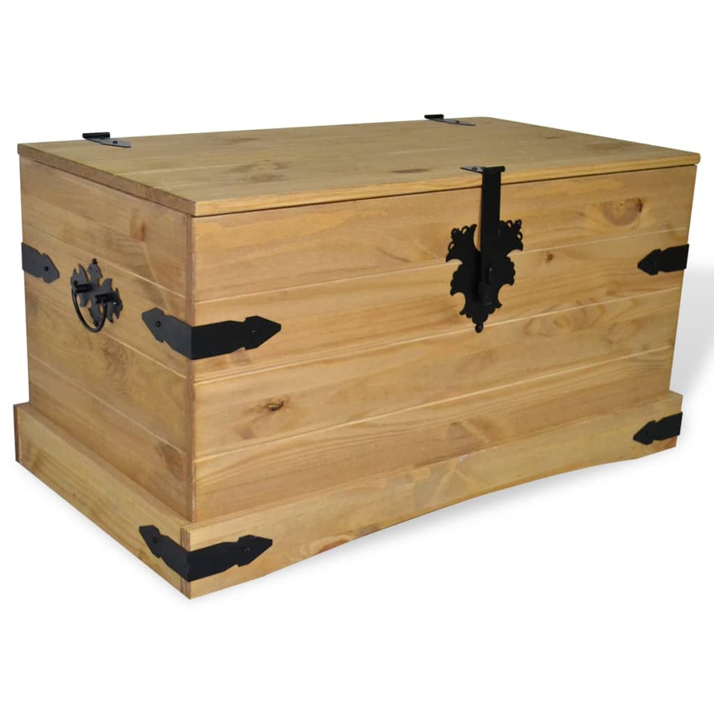 Storage Chest Mexican Pine Corona Range 91x49.5x47 cm- Storage Chests - HomeShopIreland - Home Shop Ireland - Storage Chests - Storage Chest Mexican Pine Corona Range 91x49.5x47 cm