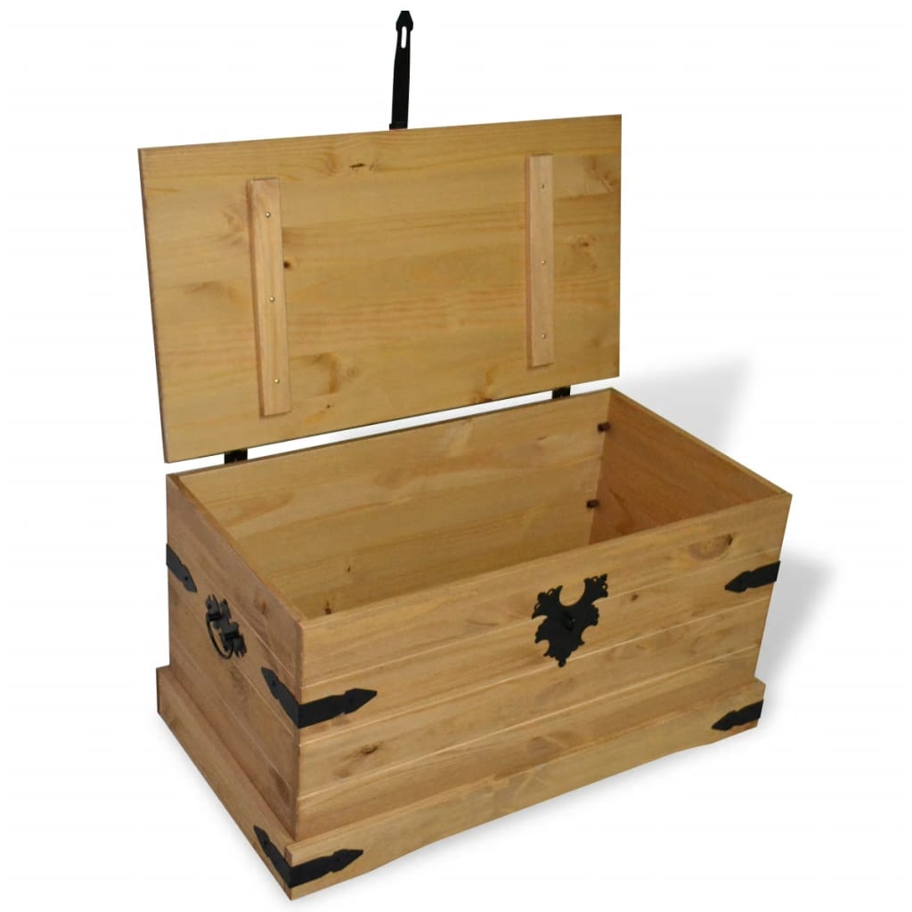 Storage Chest Mexican Pine Corona Range 91x49.5x47 cm- Storage Chests - HomeShopIreland - Home Shop Ireland - Storage Chests - Storage Chest Mexican Pine Corona Range 91x49.5x47 cm