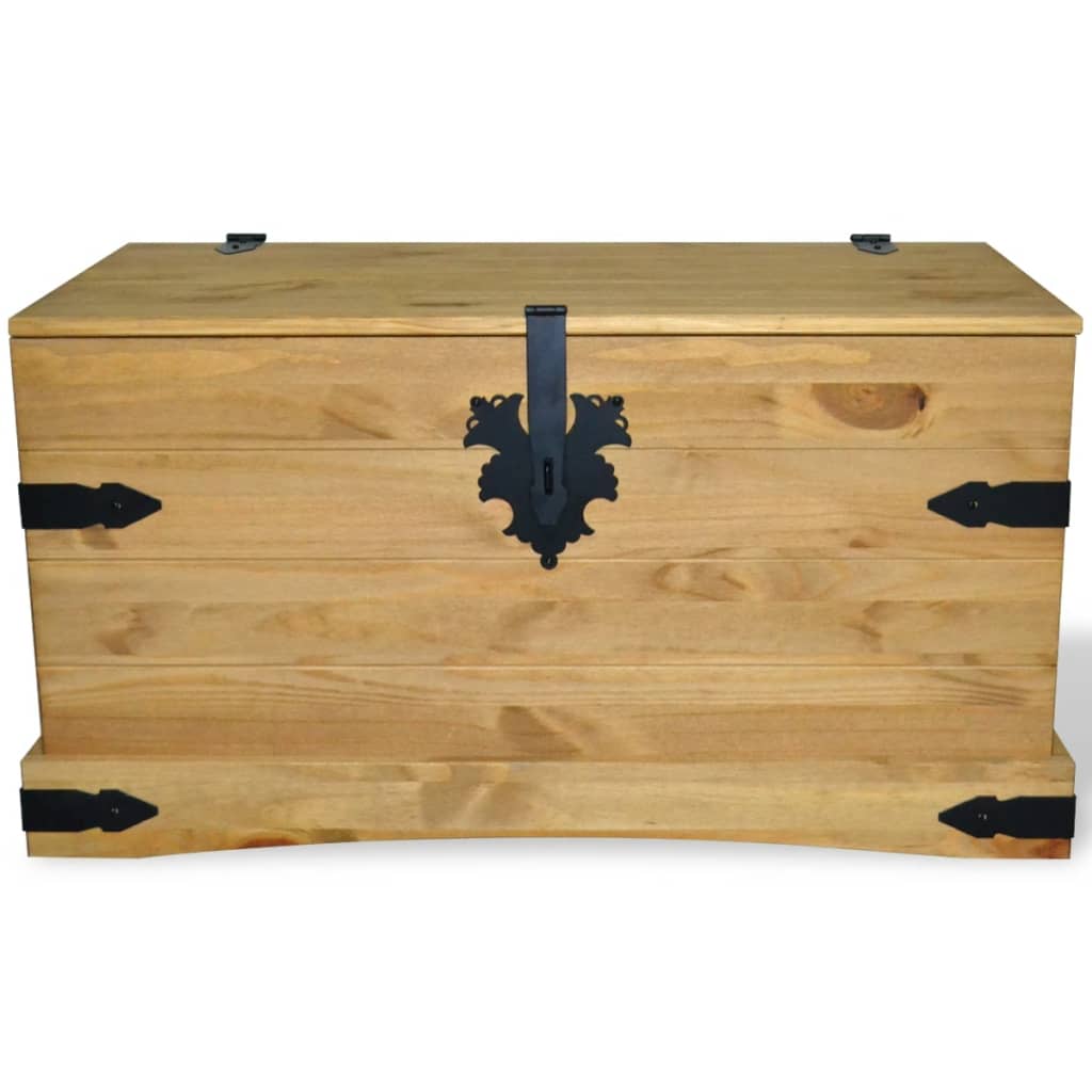 Storage Chest Mexican Pine Corona Range 91x49.5x47 cm- Storage Chests - HomeShopIreland - Home Shop Ireland - Storage Chests - Storage Chest Mexican Pine Corona Range 91x49.5x47 cm