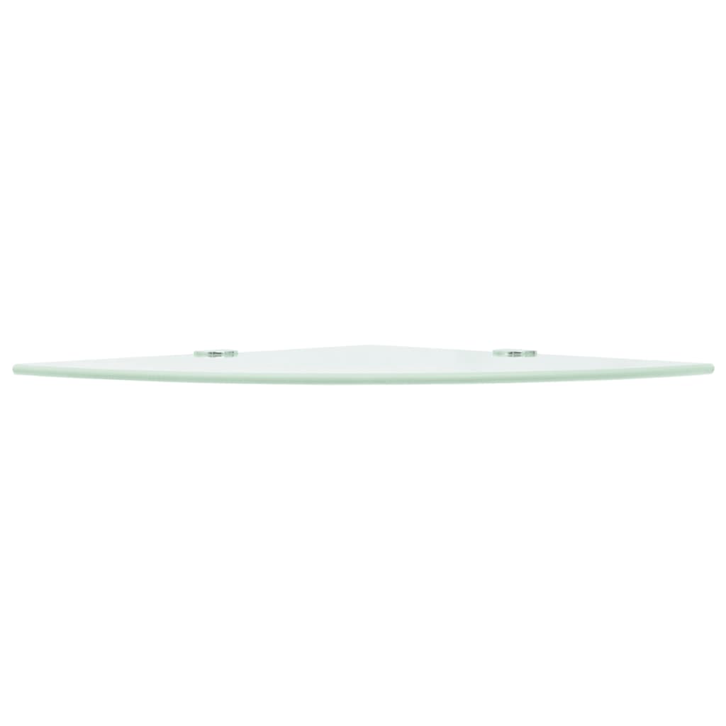 Corner Shelf with Chrome Supports Glass White 35x35 cm- Wall Shelves & Ledges - HomeShopIreland - Home Shop Ireland - Wall Shelves & Ledges - Corner Shelf with Chrome Supports Glass White 35x35 cm