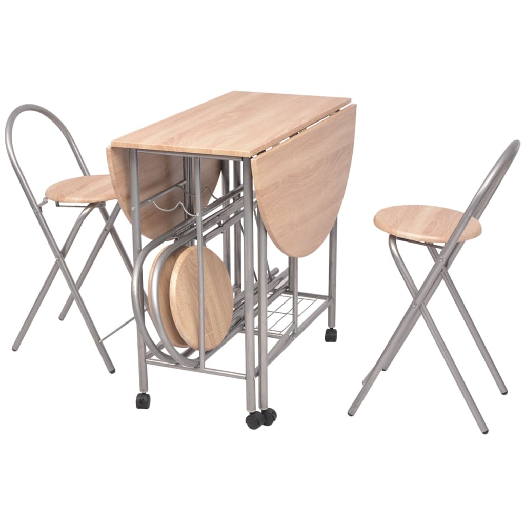 Five Piece Folding Dining Set MDF- Kitchen & Dining Furniture Sets - HomeShopIreland - Home Shop Ireland - Kitchen & Dining Furniture Sets - Five Piece Folding Dining Set MDF
