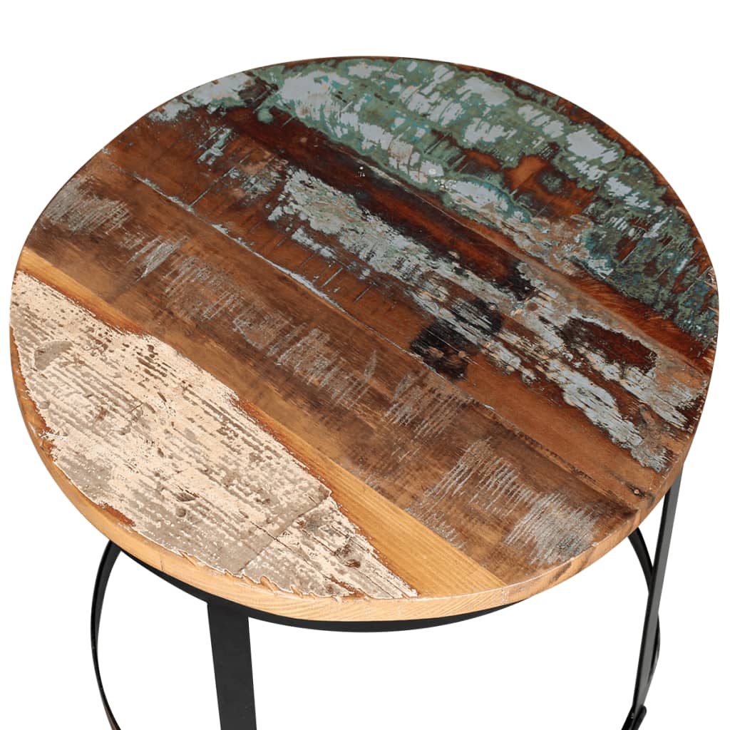 Two Piece Coffee Table Set Solid Reclaimed Wood Round 40cm/50cm- Coffee Tables - HomeShopIreland - Home Shop Ireland - Coffee Tables - Two Piece Coffee Table Set Solid Reclaimed Wood Round 40cm/50cm