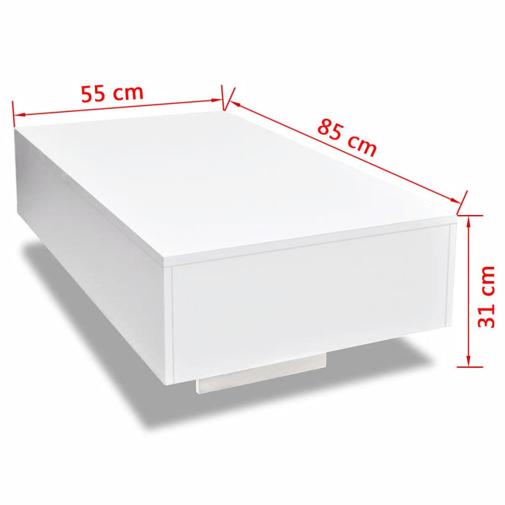 Coffee Table High Gloss White- Coffee Tables - HomeShopIreland - Home Shop Ireland - Coffee Tables - Coffee Table High Gloss White