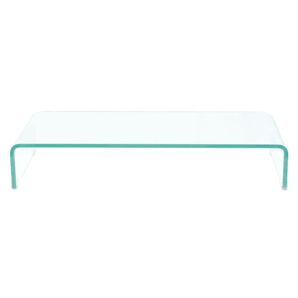 TV Stand/Monitor Riser Glass Clear 80x30x13 cm- Entertainment Centres & TV Stands - HomeShopIreland - Home Shop Ireland - Entertainment Centres & TV Stands - TV Stand/Monitor Riser Glass Clear 80x30x13 cm