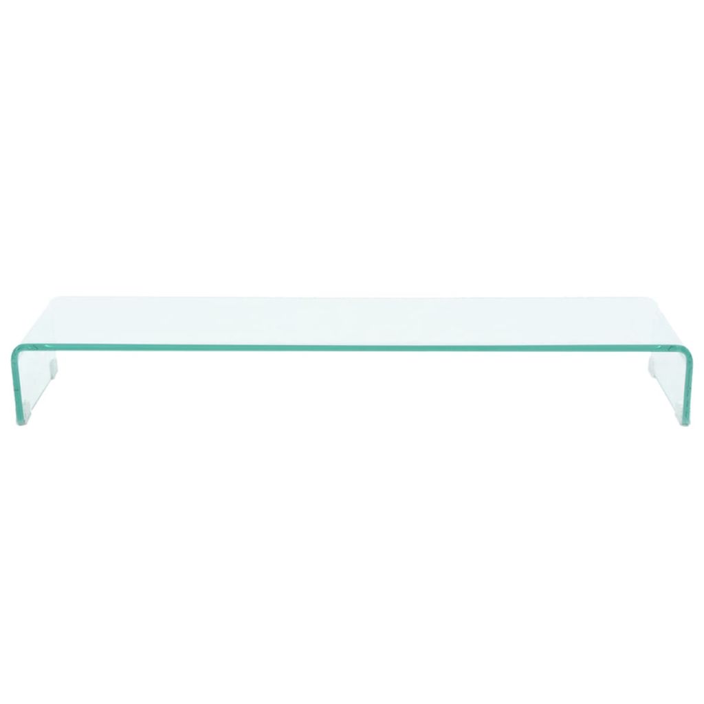 TV Stand/Monitor Riser Glass Clear 100x30x13 cm- Entertainment Centres & TV Stands - HomeShopIreland - Home Shop Ireland - Entertainment Centres & TV Stands - TV Stand/Monitor Riser Glass Clear 100x30x13 cm
