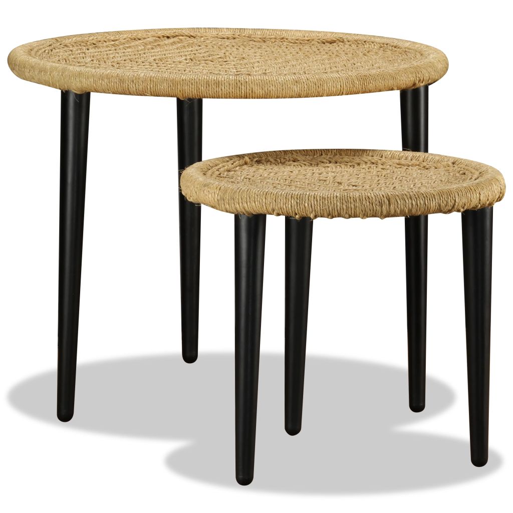 Coffee Table Set 2 Pieces Natural Jute- Coffee Tables - HomeShopIreland - Home Shop Ireland - Coffee Tables - Coffee Table Set 2 Pieces Natural Jute