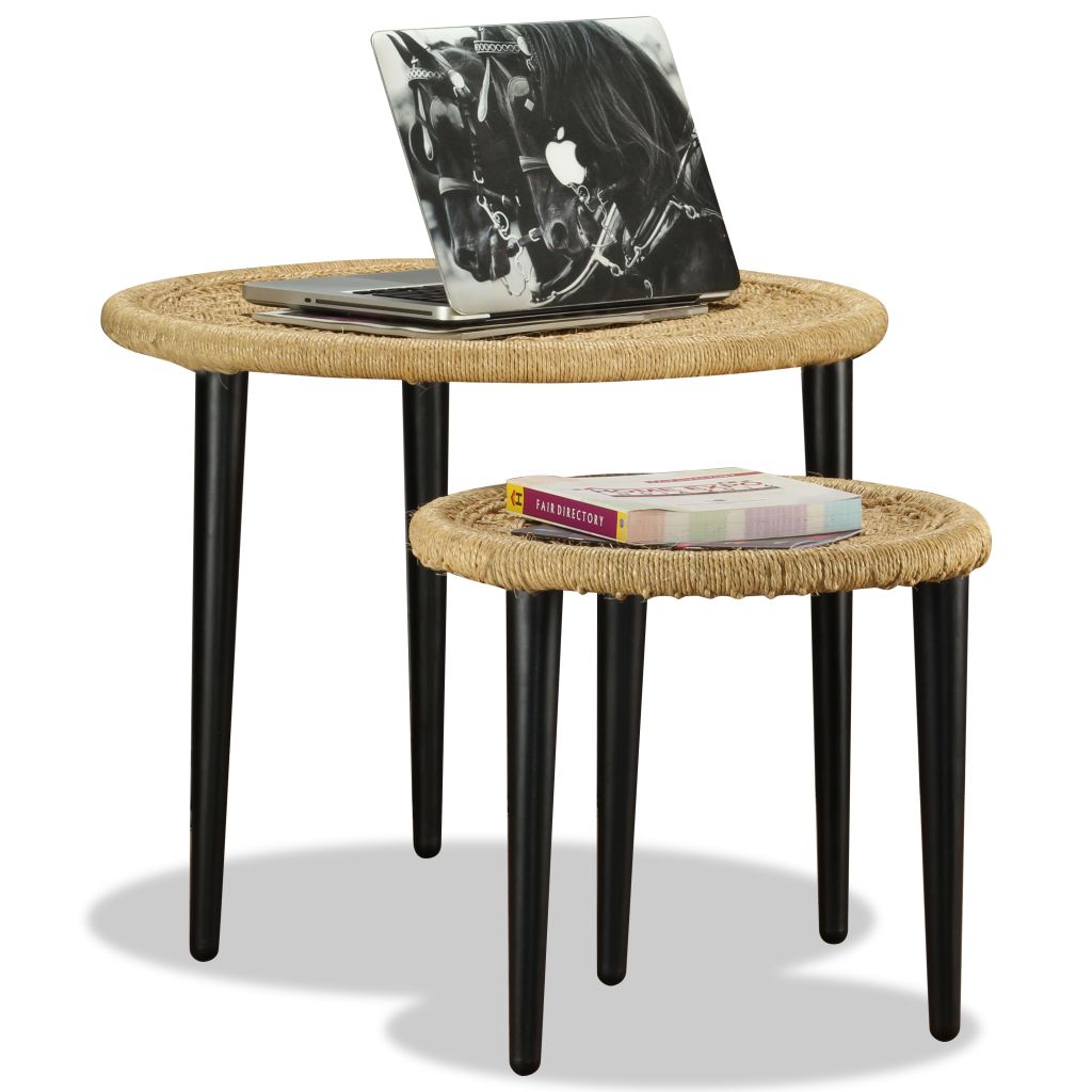 Coffee Table Set 2 Pieces Natural Jute- Coffee Tables - HomeShopIreland - Home Shop Ireland - Coffee Tables - Coffee Table Set 2 Pieces Natural Jute