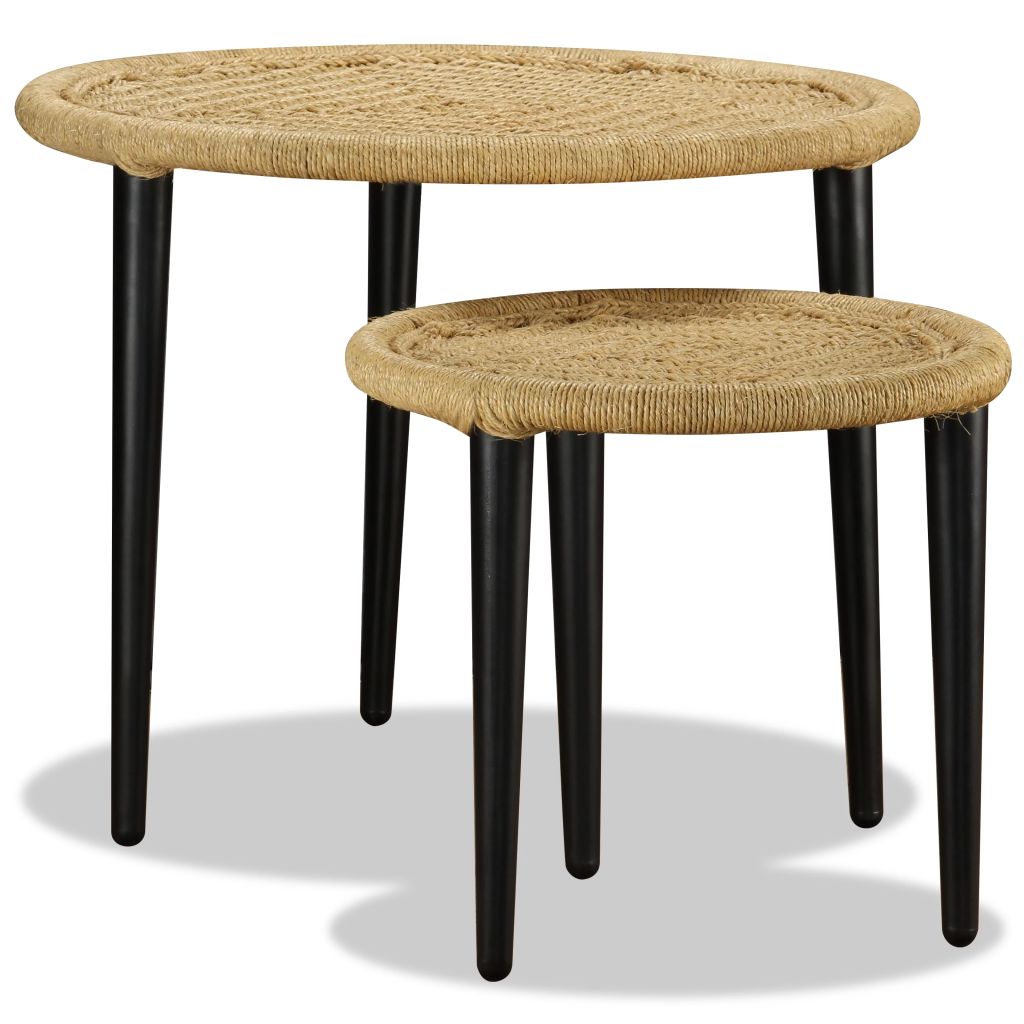 Coffee Table Set 2 Pieces Natural Jute- Coffee Tables - HomeShopIreland - Home Shop Ireland - Coffee Tables - Coffee Table Set 2 Pieces Natural Jute