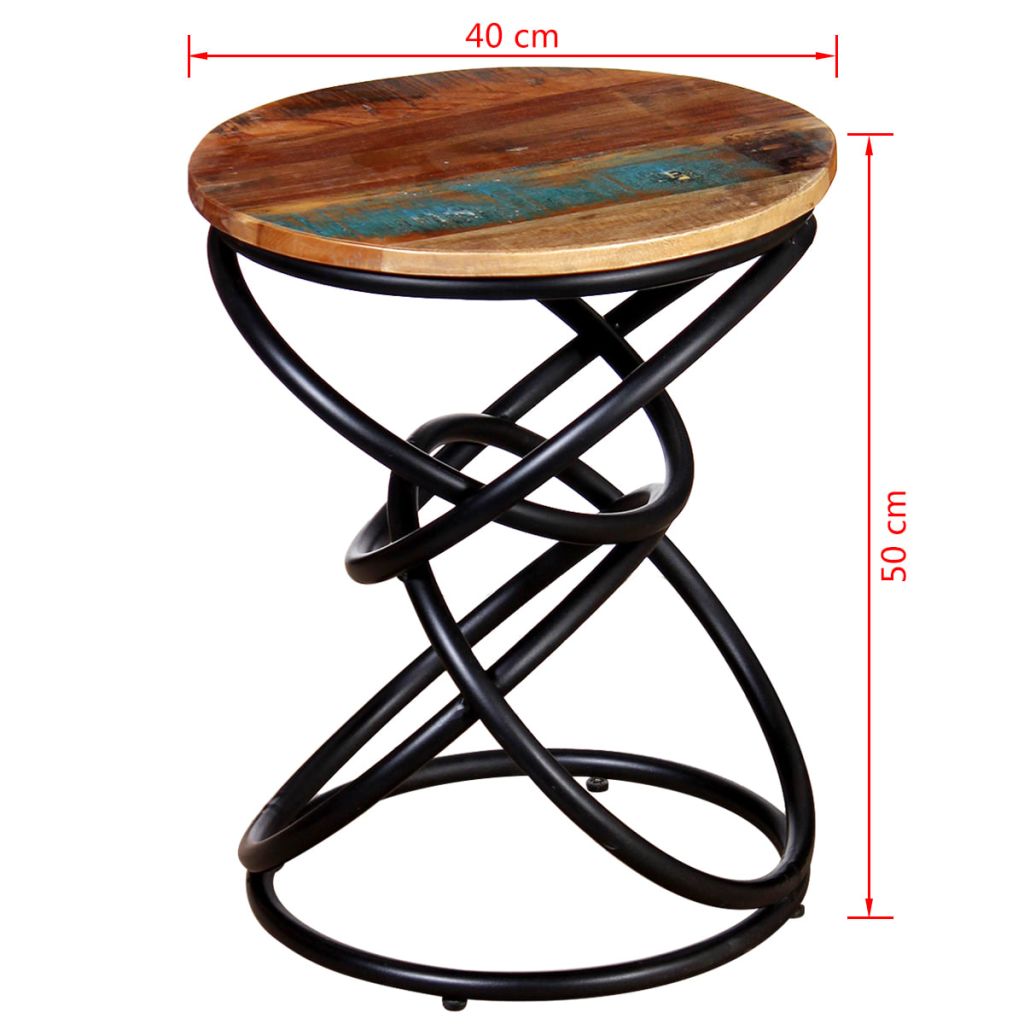 End Table Solid Reclaimed Wood- End Tables - HomeShopIreland - Home Shop Ireland - End Tables - End Table Solid Reclaimed Wood