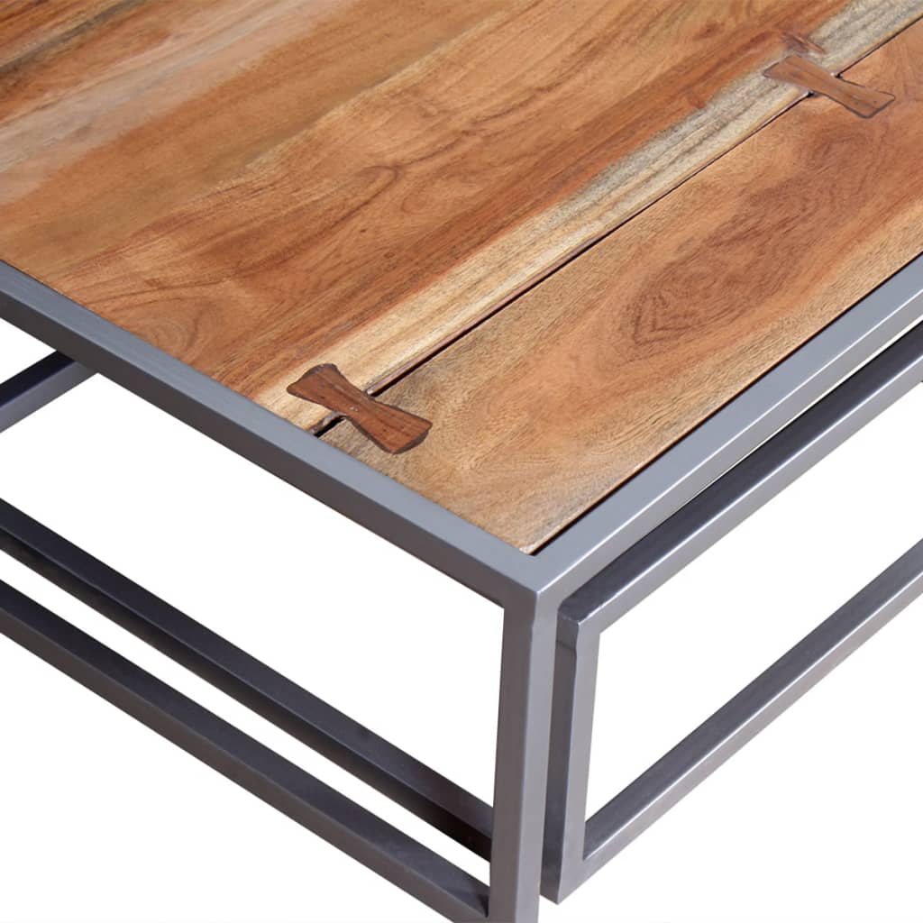 Two Piece Coffee Table Set Solid Acacia Wood- Coffee Tables - HomeShopIreland - Home Shop Ireland - Coffee Tables - Two Piece Coffee Table Set Solid Acacia Wood