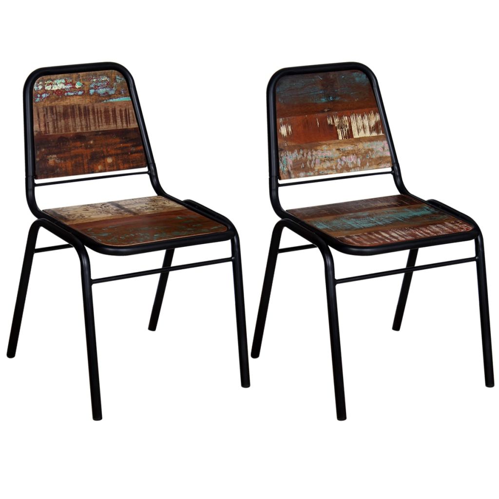 Dining Chairs 2 pcs Solid Reclaimed Wood- Kitchen & Dining Room Chairs - HomeShopIreland - Home Shop Ireland - Kitchen & Dining Room Chairs - Dining Chairs 2 pcs Solid Reclaimed Wood