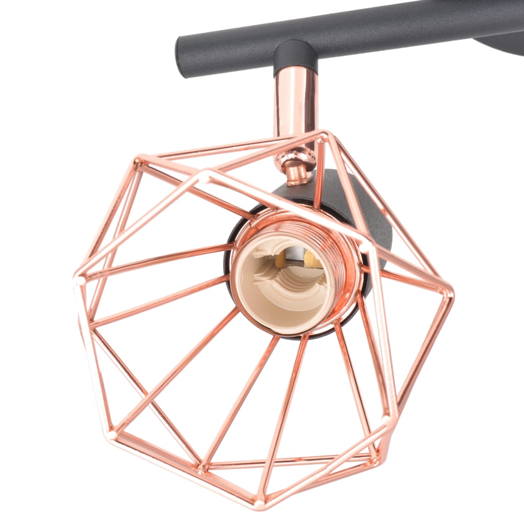 Ceiling Lamp with 2 Spotlights E14 Black and Copper- Ceiling Light Fixtures - HomeShopIreland - Home Shop Ireland - Ceiling Light Fixtures - Ceiling Lamp with 2 Spotlights E14 Black and Copper