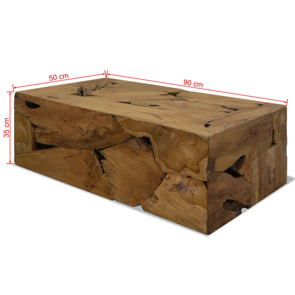 Coffee Table 90x50x35 cm Genuine Teak Brown- Coffee Tables - HomeShopIreland - Home Shop Ireland - Coffee Tables - Coffee Table 90x50x35 cm Genuine Teak Brown
