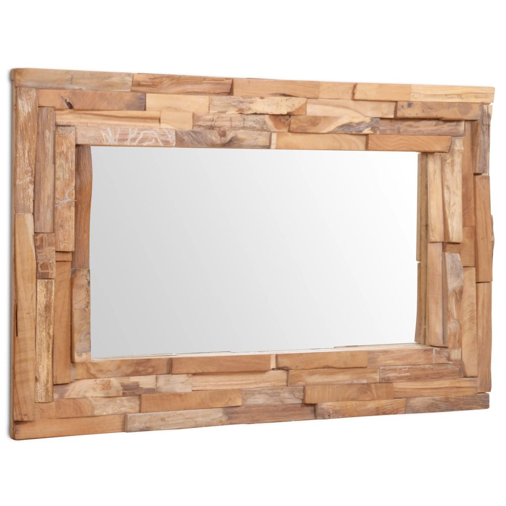 Decorative Mirror Teak 90x60 cm Rectangular- Mirrors - HomeShopIreland - Home Shop Ireland - Mirrors - Decorative Mirror Teak 90x60 cm Rectangular