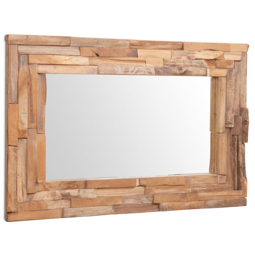 Decorative Mirror Teak 90x60 cm Rectangular- Mirrors - HomeShopIreland - Home Shop Ireland - Mirrors - Decorative Mirror Teak 90x60 cm Rectangular