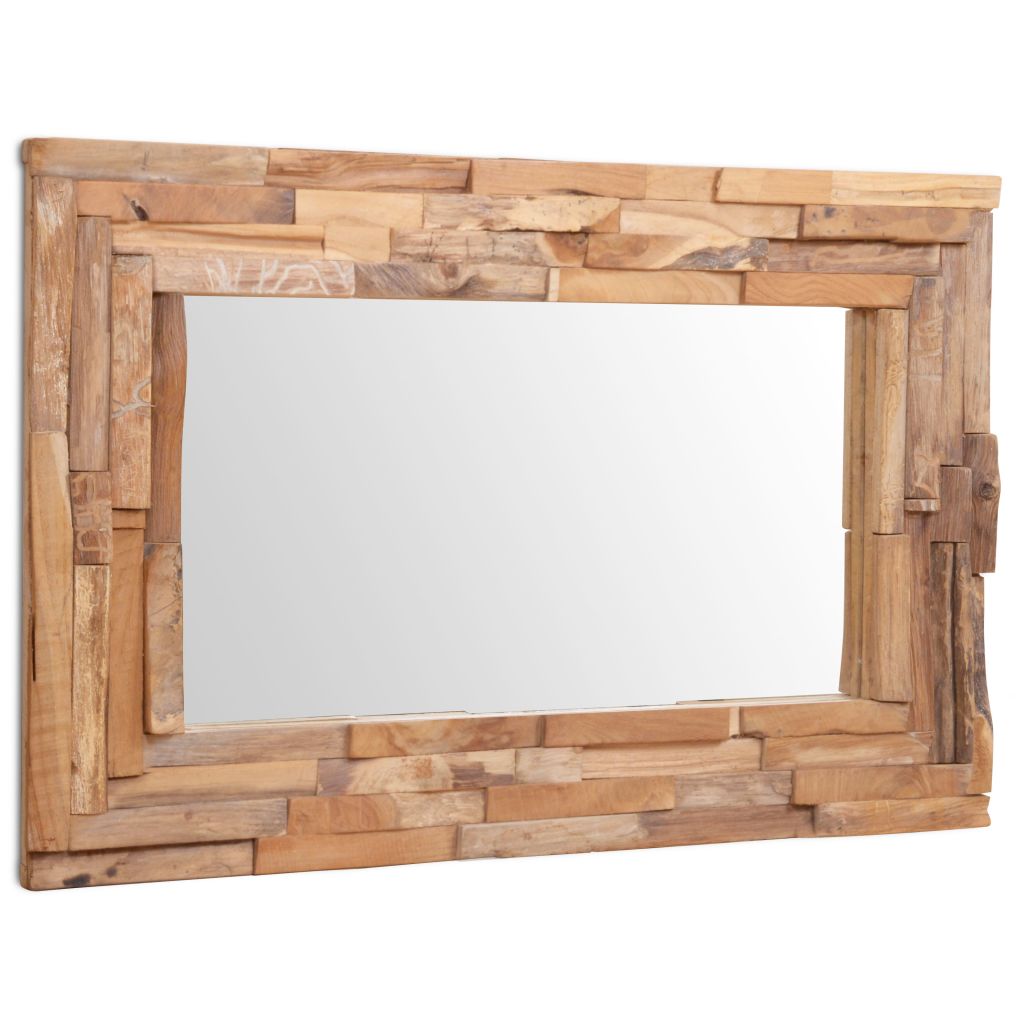 Decorative Mirror Teak 90x60 cm Rectangular- Mirrors - HomeShopIreland - Home Shop Ireland - Mirrors - Decorative Mirror Teak 90x60 cm Rectangular