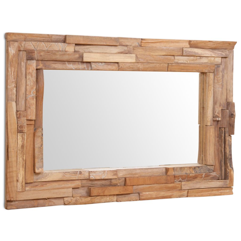 Decorative Mirror Teak 90x60 cm Rectangular- Mirrors - HomeShopIreland - Home Shop Ireland - Mirrors - Decorative Mirror Teak 90x60 cm Rectangular
