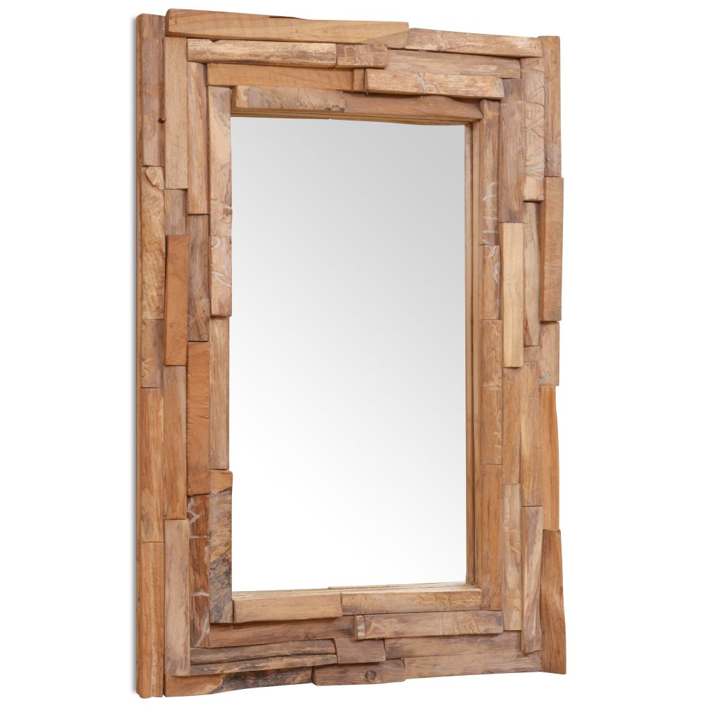 Decorative Mirror Teak 90x60 cm Rectangular- Mirrors - HomeShopIreland - Home Shop Ireland - Mirrors - Decorative Mirror Teak 90x60 cm Rectangular