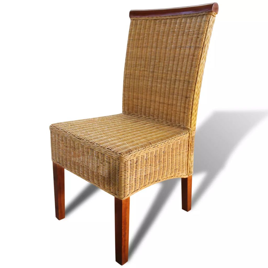 Dining Chairs 6 pcs Brown Natural Rattan- Kitchen & Dining Room Chairs - HomeShopIreland - Home Shop Ireland - Kitchen & Dining Room Chairs - Dining Chairs 6 pcs Brown Natural Rattan
