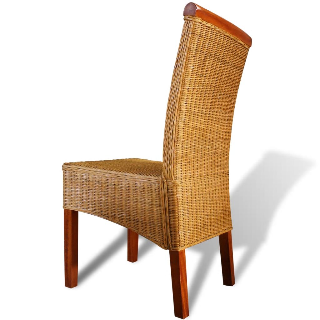Dining Chairs 6 pcs Brown Natural Rattan- Kitchen & Dining Room Chairs - HomeShopIreland - Home Shop Ireland - Kitchen & Dining Room Chairs - Dining Chairs 6 pcs Brown Natural Rattan