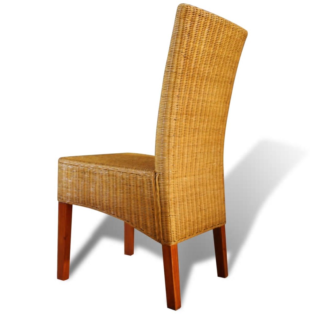 Dining Chairs 4 pcs Brown Natural Rattan- Kitchen & Dining Room Chairs - HomeShopIreland - Home Shop Ireland - Kitchen & Dining Room Chairs - Dining Chairs 4 pcs Brown Natural Rattan