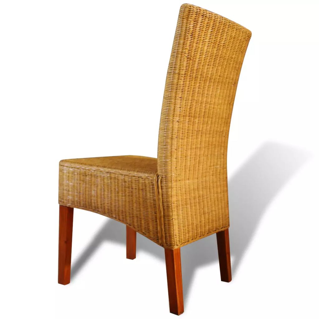 Dining Chairs 6 pcs Brown Natural Rattan- Kitchen & Dining Room Chairs - HomeShopIreland - Home Shop Ireland - Kitchen & Dining Room Chairs - Dining Chairs 6 pcs Brown Natural Rattan