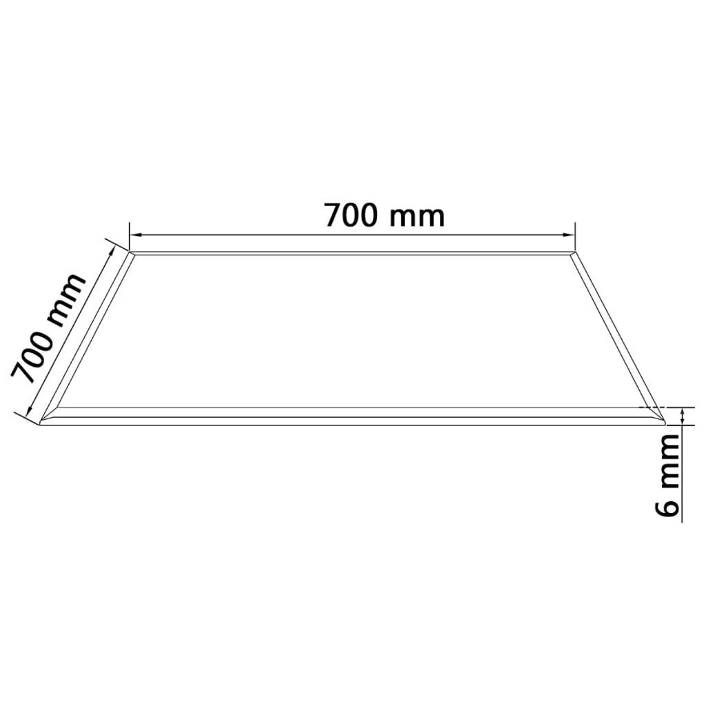 Table Top Tempered Glass Square 700x700 mm- Table Tops - HomeShopIreland - Home Shop Ireland - Table Tops - Table Top Tempered Glass Square 700x700 mm