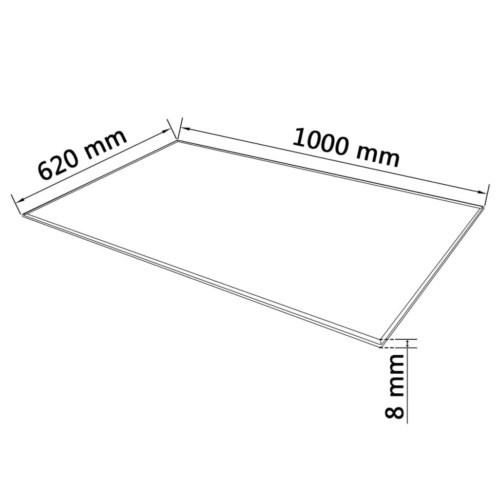 Table Top Tempered Glass Rectangular 1000x620 mm- Table Tops - HomeShopIreland - Home Shop Ireland - Table Tops - Table Top Tempered Glass Rectangular 1000x620 mm
