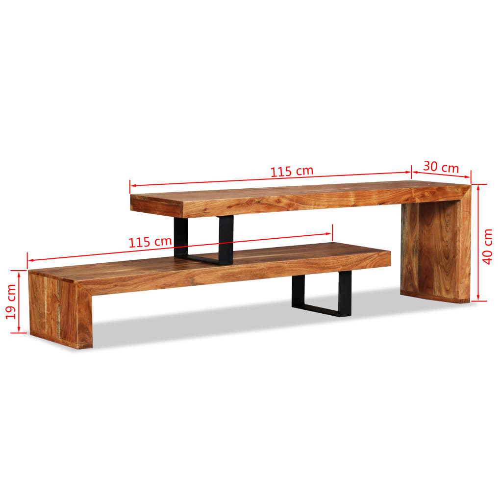 TV Stand Solid Acacia Wood- Entertainment Centres & TV Stands - HomeShopIreland - Home Shop Ireland - Entertainment Centres & TV Stands - TV Stand Solid Acacia Wood