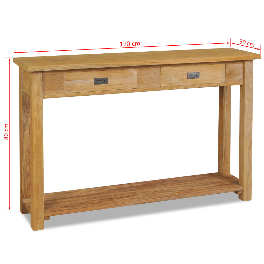 Console Table Solid Teak 120x30x80 cm- End Tables - HomeShopIreland - Home Shop Ireland - End Tables - Console Table Solid Teak 120x30x80 cm
