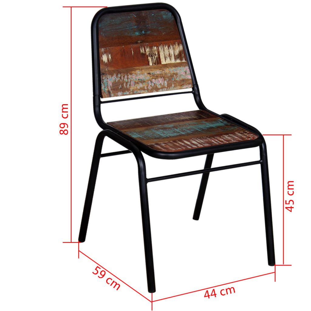 Dining Chairs 6 pcs Solid Reclaimed Wood- Kitchen & Dining Room Chairs - HomeShopIreland - Home Shop Ireland - Kitchen & Dining Room Chairs - Dining Chairs 6 pcs Solid Reclaimed Wood