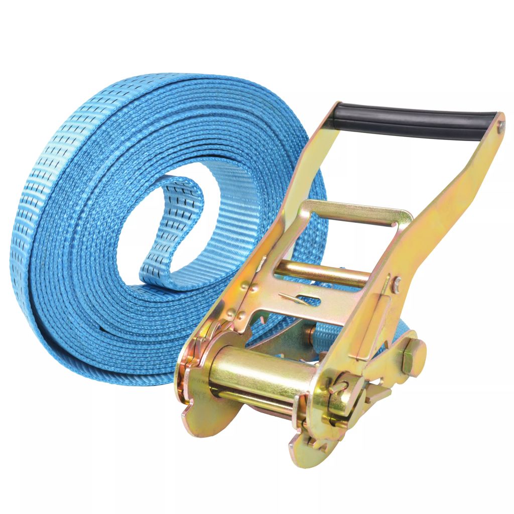 Ratchet Tie Down Straps 4 pcs 4 Tonnes 8mx50mm Blue- Tie Down Straps - HomeShopIreland - Home Shop Ireland - Tie Down Straps - Ratchet Tie Down Straps 4 pcs 4 Tonnes 8mx50mm Blue