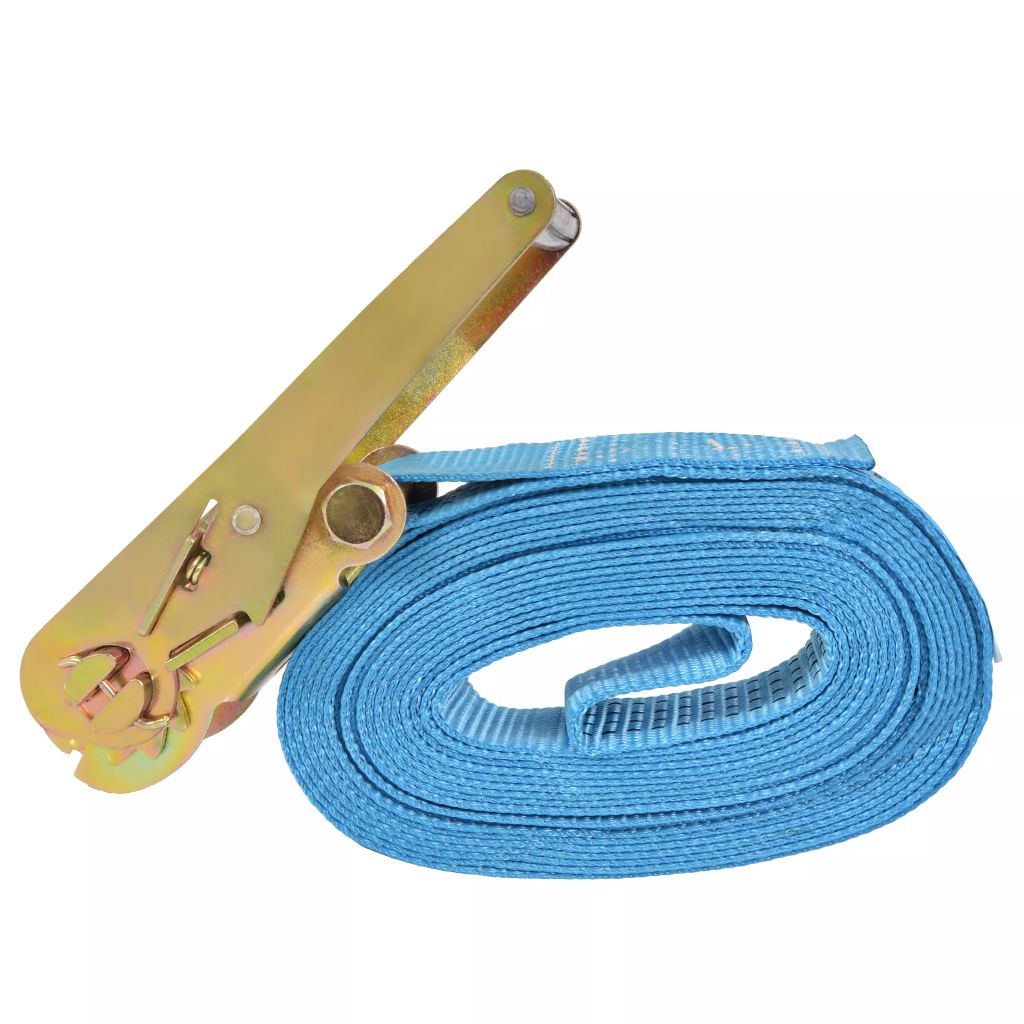 Ratchet Tie Down Straps 4 pcs 4 Tonnes 8mx50mm Blue- Tie Down Straps - HomeShopIreland - Home Shop Ireland - Tie Down Straps - Ratchet Tie Down Straps 4 pcs 4 Tonnes 8mx50mm Blue