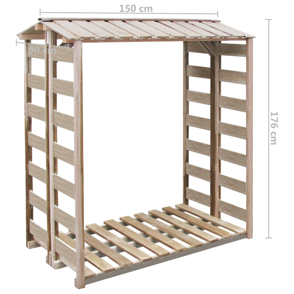 Firewood Storage Shed 150x90x176 cm Impregnated Pinewood- Log Racks & Carriers - HomeShopIreland - Home Shop Ireland - Log Racks & Carriers - Firewood Storage Shed 150x90x176 cm Impregnated Pinewood