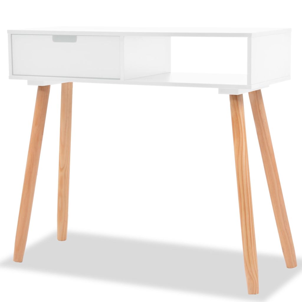 Console Table Solid Pinewood 80x30x72 cm White- End Tables - HomeShopIreland - Home Shop Ireland - End Tables - Console Table Solid Pinewood 80x30x72 cm White