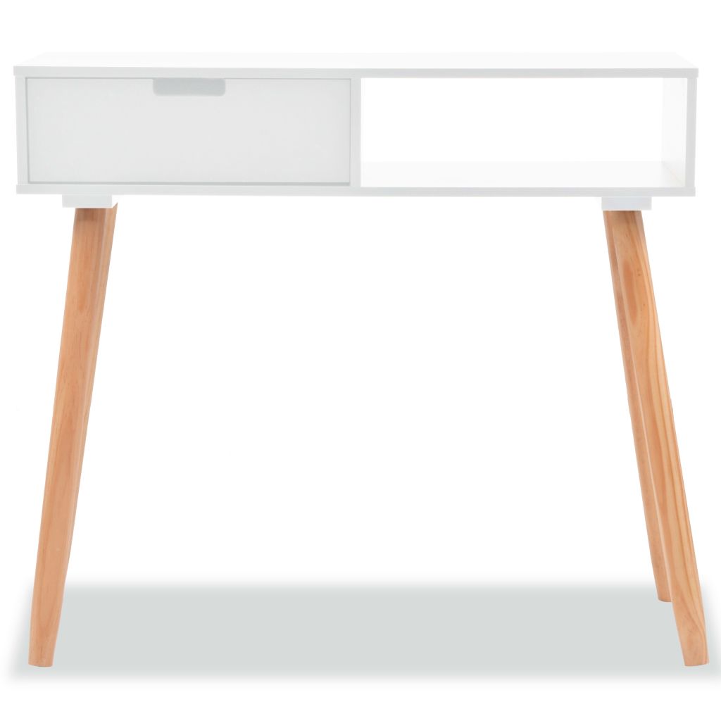 Console Table Solid Pinewood 80x30x72 cm White- End Tables - HomeShopIreland - Home Shop Ireland - End Tables - Console Table Solid Pinewood 80x30x72 cm White