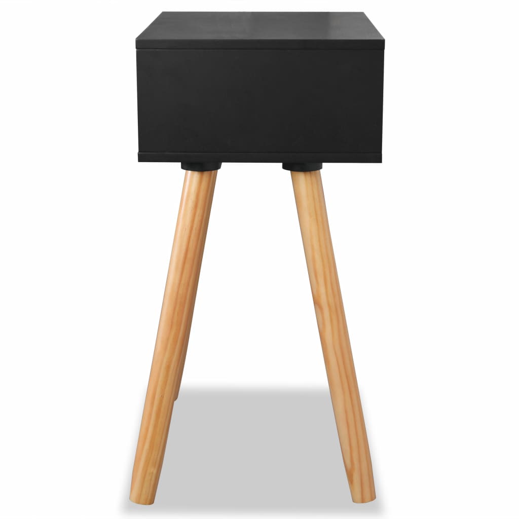 Bedside Tables 2 pcs Solid Pinewood 40x30x61 cm Black- End Tables - HomeShopIreland - Home Shop Ireland - End Tables - Bedside Tables 2 pcs Solid Pinewood 40x30x61 cm Black
